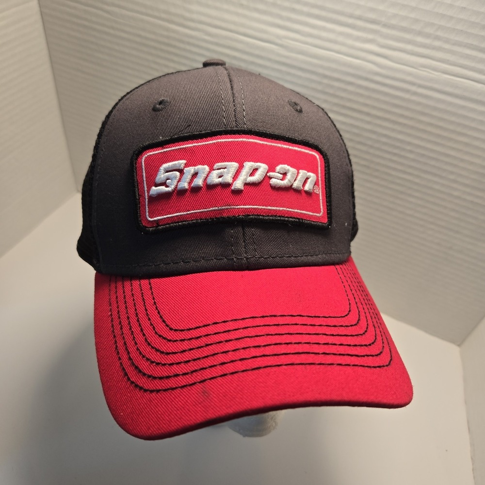 Snap-On Tools Official Red Logo Black Baseball Hat Cap One Size‎ Snap Back